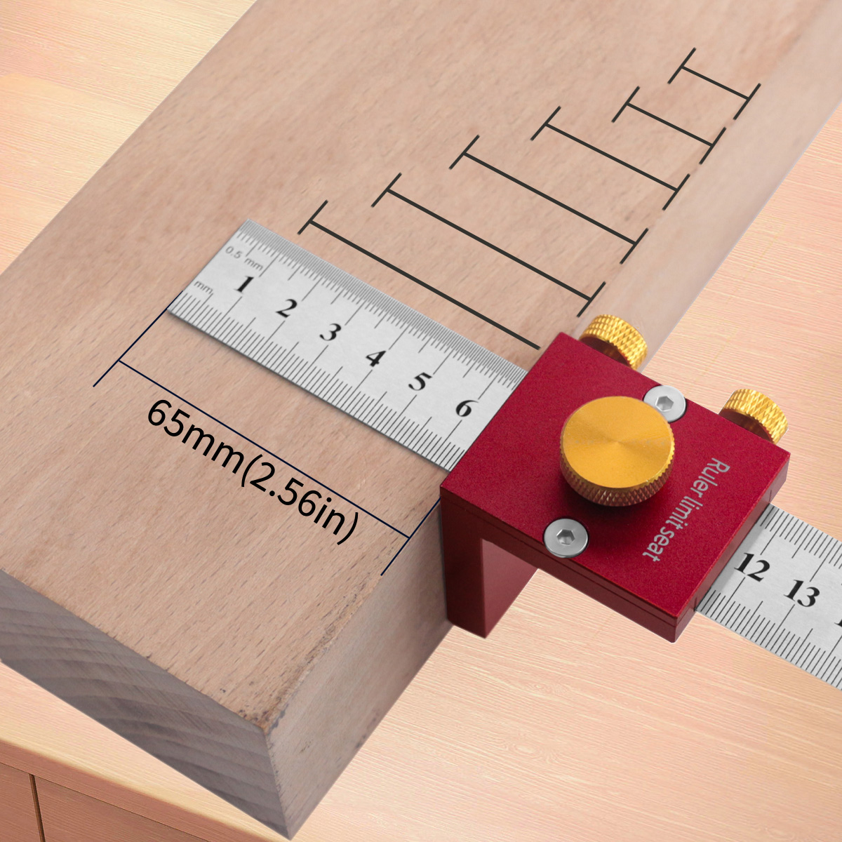 Marking Gauge Tool - 30cm/12 Polegada régua de escrita 90
