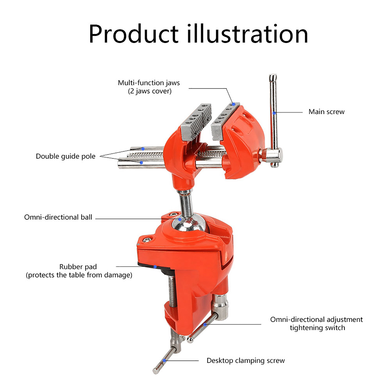 Mini 360 ° Torno de braçadeira - Woodworking Front Vise avaliação e preço